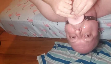 Deepthroat 7 Inch King Cock Dildo Whit Mouth Gag Ring