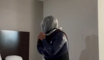 Latex Sissy Tries Breathplay for the First Time