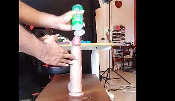 Giant Dildoes Fucking Hairy Holed Football Playing Stripper