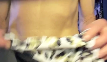 Crossdresser Michelle Wearing Black Bodysiit While Playing with Cock