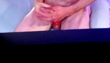 Nice Mood Setting as I Sit Back so You Can See My Balls and Bust at End