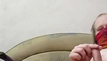 Fat Sissy Milking His Small Cock