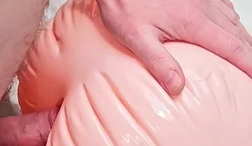 Frustrated Solo Man Fucks Fake Pussy