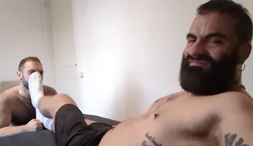 Bearded Master's Extreme Domination on Hairy Gorilla. Spit, Bondage, Rimming, Anal Training, Hummiliation.
