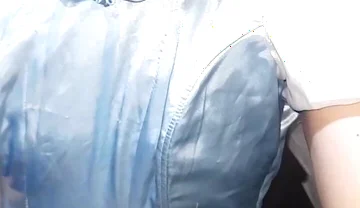 Crossdresser Cum Wearing Elegant Satin Ball Gown