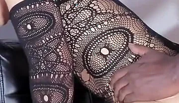 Sissy Femboy Slut Begs Horny Brunette to Destroy Her Anus with Her Giant Black Cock