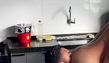 Eating the Little Bitch in the Kitchen at Home