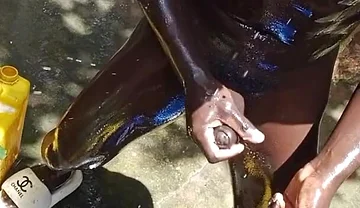 Real Outdoor Shower Dick Massage