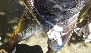 Mature Hard Black Dick Gets Real Shower