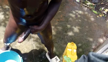 Real Outdoor Shower Dick Massage
