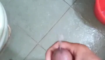 Bengali Boy's Solo Masturbation in the Bathroom