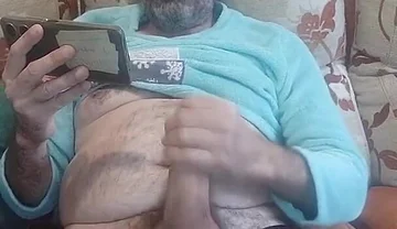 Jerking off My Hard and Wide Cock Till I Cum a Lot, Face View