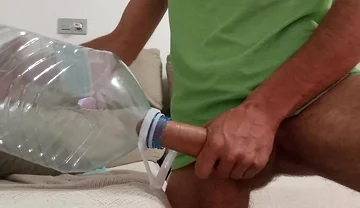 I Put My Huge Lubricated Cock Inside the Bottle and It Felt Like I Was Fucking You!