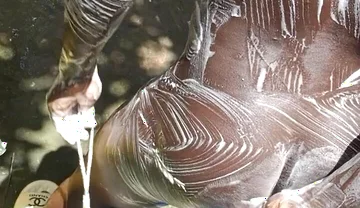 Heavy Wet and Slippery Huge Black Cock Wants to Cum on the Floor