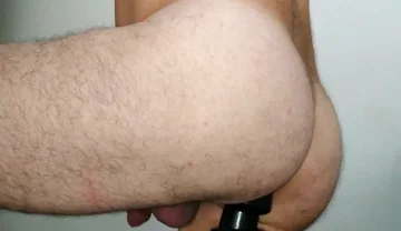 Riding Huge Dildo and Plug
