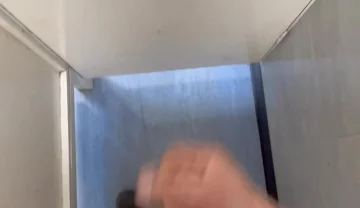 Wanking in Toilet