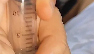 First Hardcore Cum Extraction in Syringe Part 1