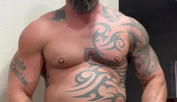 Tattooed Viking Flexes While Stroking for You