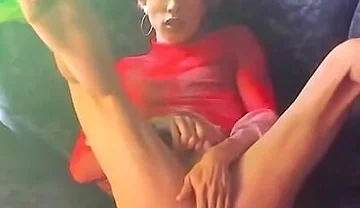 Sissy Slut Gets Horny in the Living Room of Her House and Masturbates While Showing Her Tight Hole