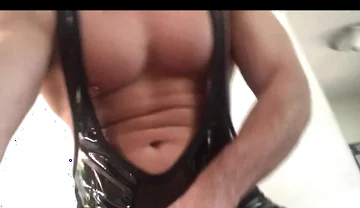 Latex Jumpsuit Workout