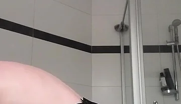 Straight Boy in Black Sexy Lingerie