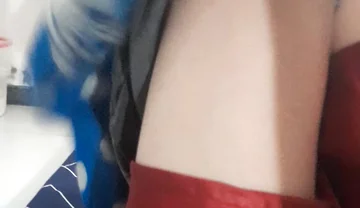 Wearing Mini Satin Skirt Inside Shorts
