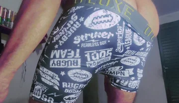 Gray Boxer and White Socks (video 1)