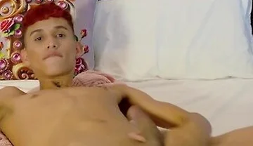 Angelo Zaide On Horny College Twink Jerks His Big Cock Until He Explodes