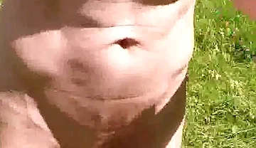Uncut Nudist Man Walking, Running, Jerking and Cumming Outdoor