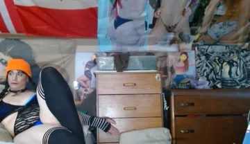 Fat Sissy with Pig Tails Dances Then Plays with Fat Hole