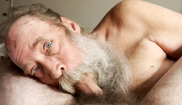 Papa Bear Sucks and Worships Hairy Cub Cock