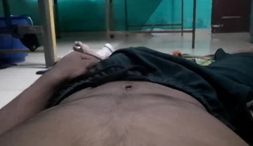 Horny Boy Laying on the Bed, Touching Himself
