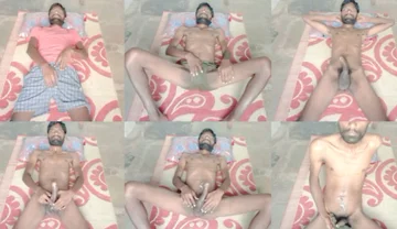 Rajesh Playboy 993 Layed Down Showing Asshole Masturbating Cock and Cumming on the Body