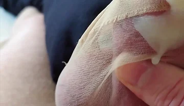 The Stocking, My Penis and Its Cum