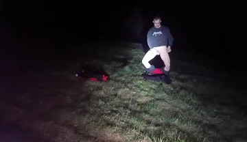I Strip and Jerk off Outside at Night