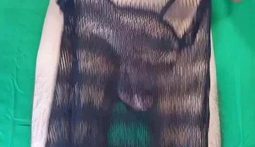 Black Fishnet Dress to Nude
