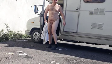 All Naked in Street