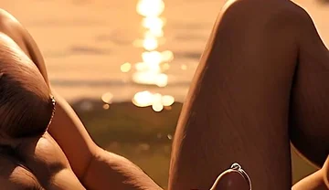 This Explicit Mutual Masturbation Scene with a Hairy Chest Nude Man at Sunset Will Shock You