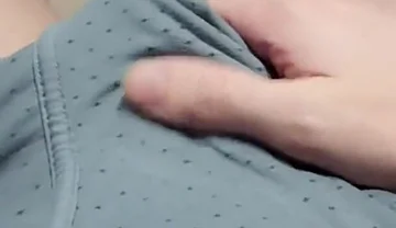 Massages a Penis in Gray Panties, Strokes a Penis