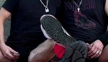 Piss on Rooftom & Hard Fuck. Soaking Wet Cocks.