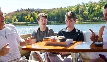 Stepdads Jax Thirio & Dalton Riley Take Turns Pounding Their Twink Stepsons On A Boat