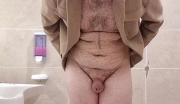 All Naked in Pubblic Bathroom