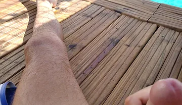 Delicious Cum From Big Cock in the Chill Out Pool