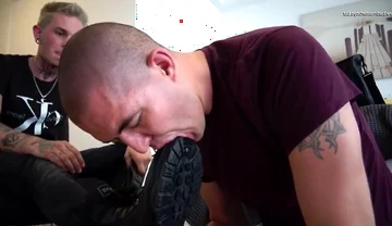 Master boots licking