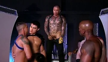 Muscular Asian Damian Dragon In Wild Orgy Session