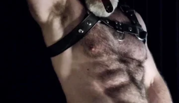 Hairy Muscle Leather Stepdaddy Showing off