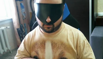 Disabled Person Trains His Mouth Before a Blowjob