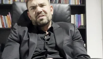 Handsome Guy Masturbates in Suit