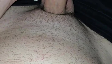White Hairy Guy Unveils Beautiful Cock with Slow Strip