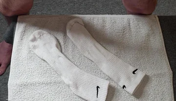 Ordered: 2x Pairs of Used Cum Soaked White Nike Socks